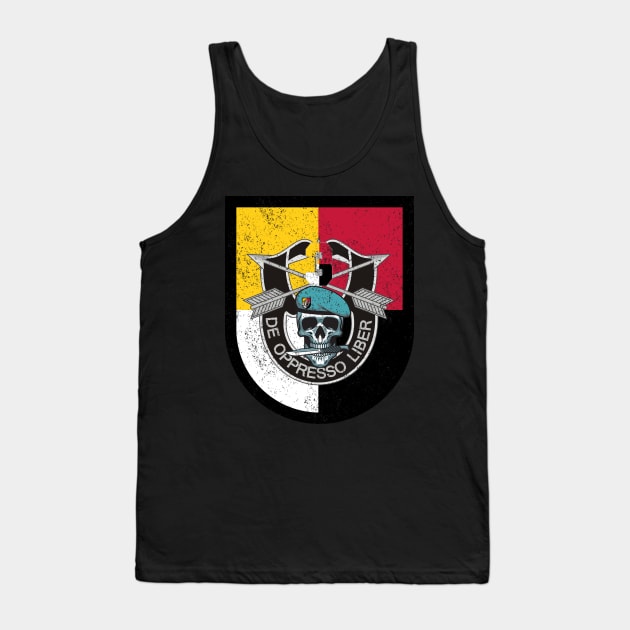 Proud US Army 3rd Special Forces Group Skull De Oppresso Liber SFG - Gift for Veterans Day 4th of July or Patriotic Memorial Day Tank Top by Oscar N Sims